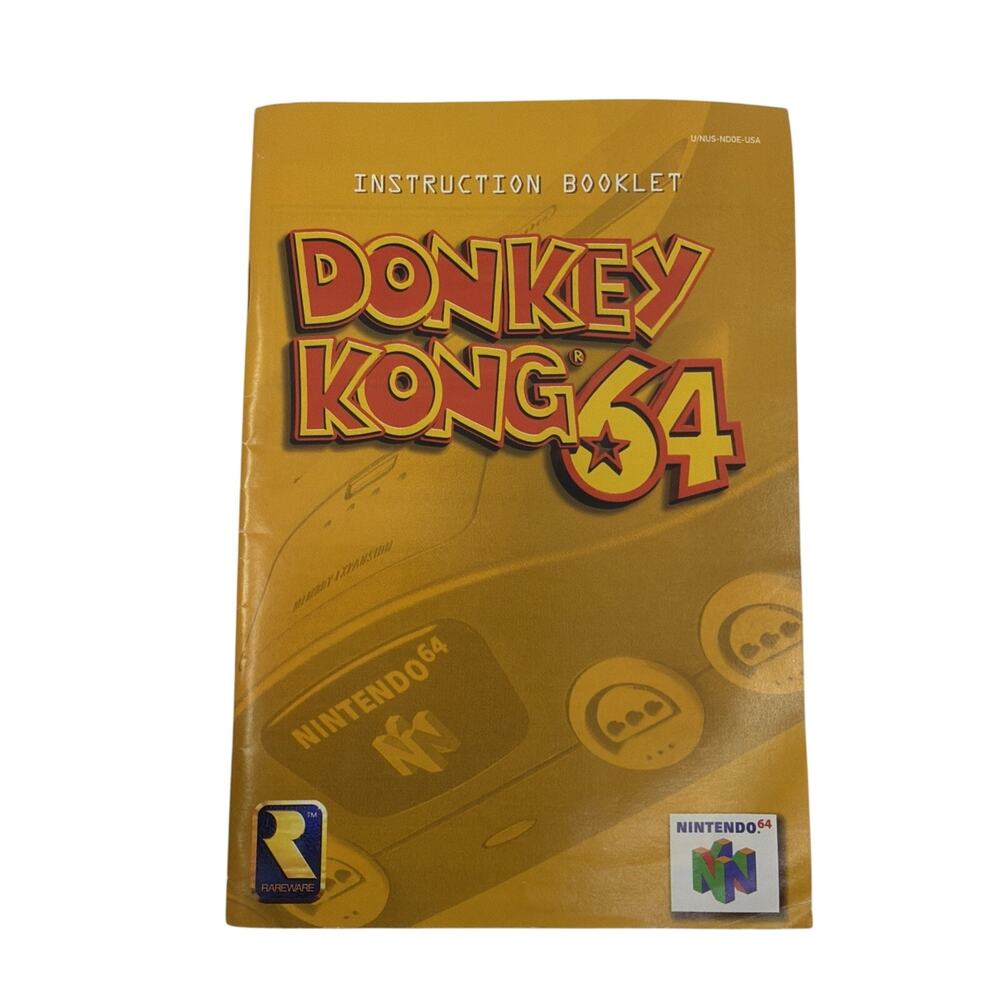 Donkey Kong 64 Nintendo 64 N64 Instruction Manual Booklet Only